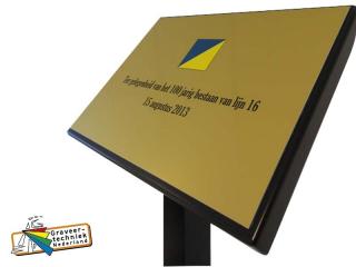 plaquette tbv opening (in dit geval tramlijn 16 in Amsterdam)